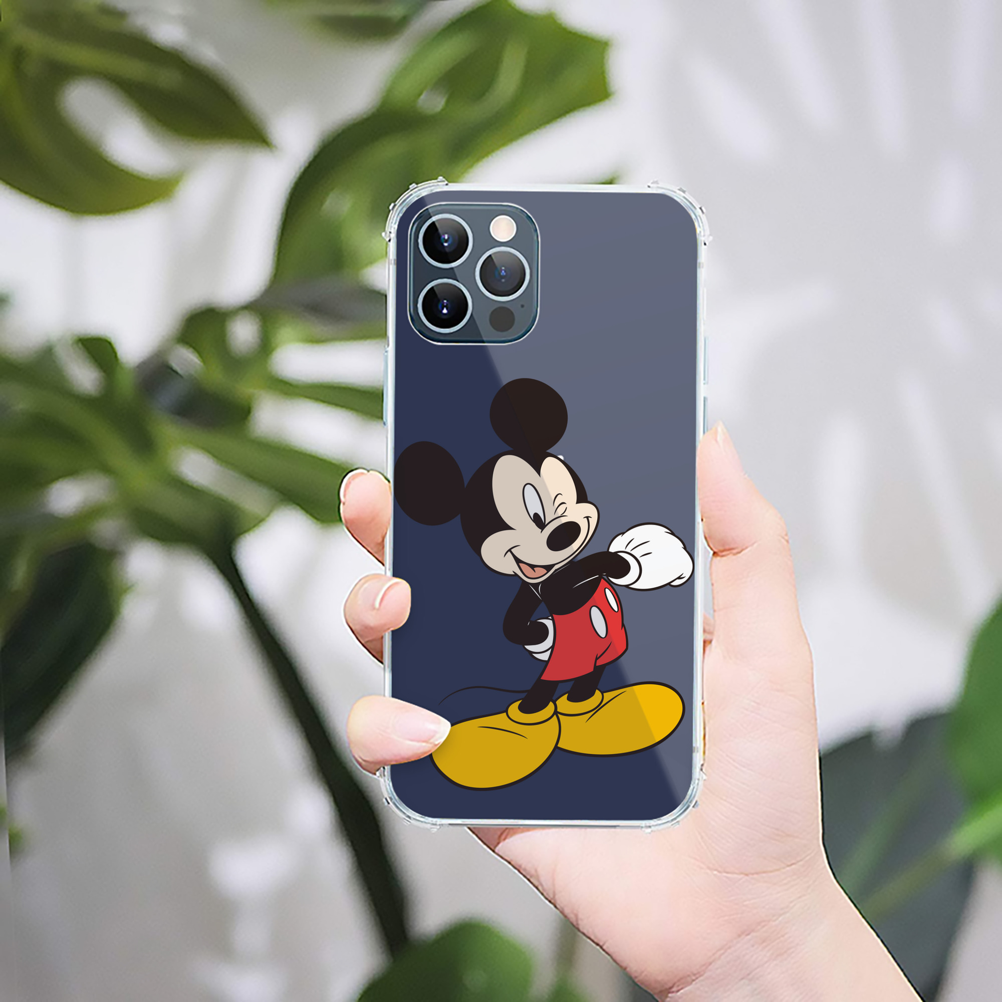 （画像用） ミッキーマウス Mickey Mouse 【iPhone 12シリーズ対応】透明スマホケース（クリアソフトケース）